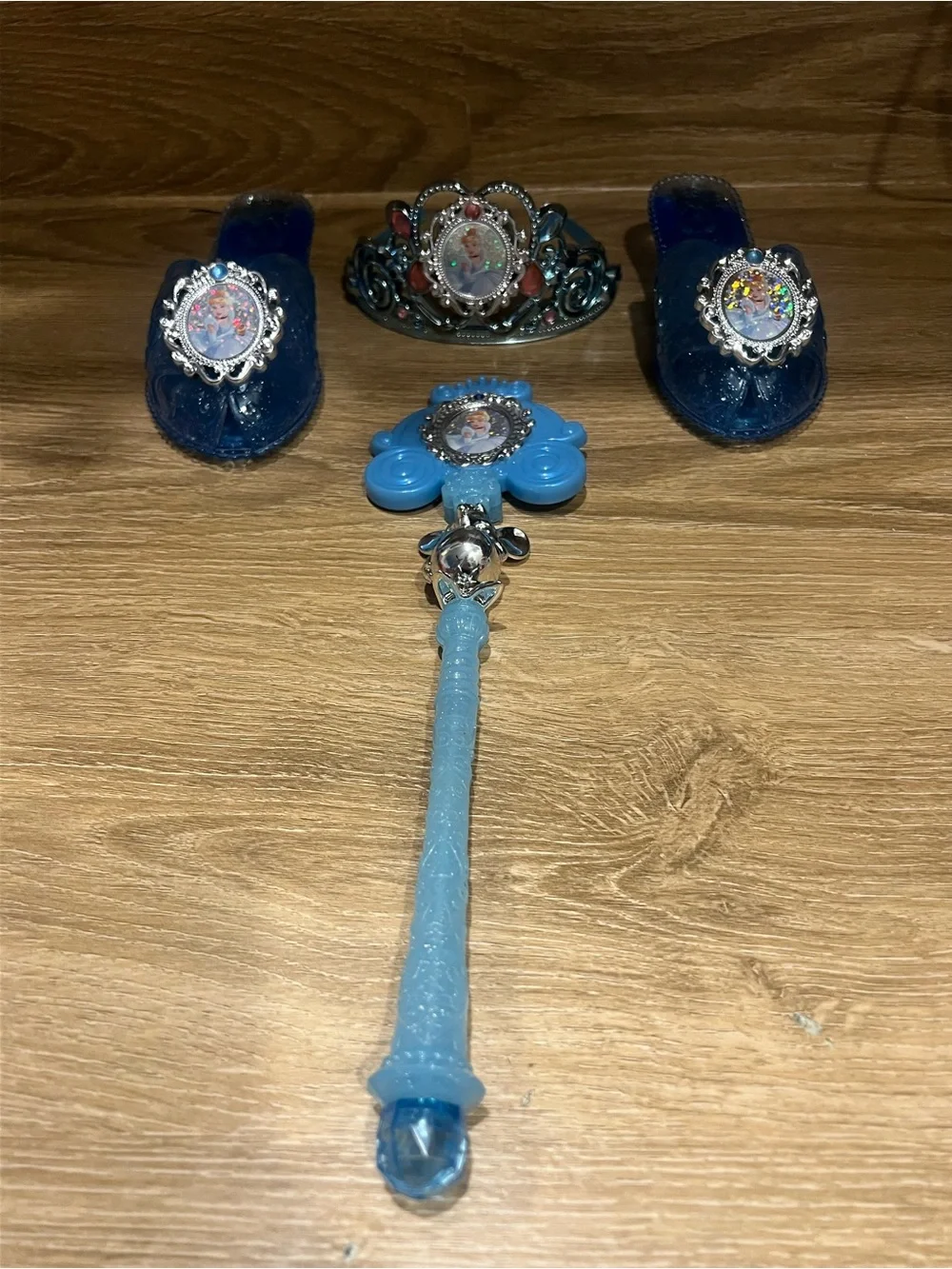 Cinderella Princess Dress-Up Tiara, Wand & Shoe Set - Kids Accessories